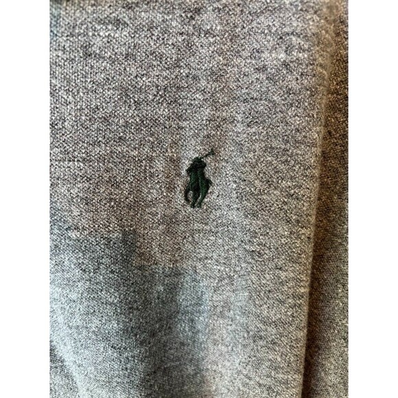 Polo Ralph Lauren VINTAGE 90s Men's Polo Shirt Long Sleeve Sz XL Gray - Picture 3 of 14